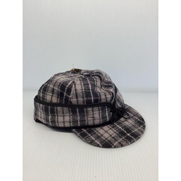 Duluth Pack Stormy Kromer Wool Hat Black Plaid 7 3/8 Made In USA. - Picture 3 of 6